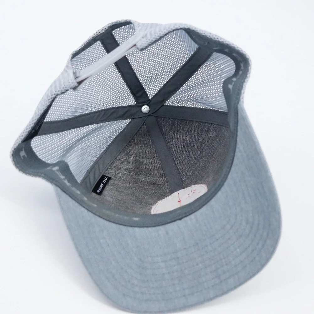 TravisMathew Trucker Hat Mens OSFA Grey California Republic Bear Patch Snapback